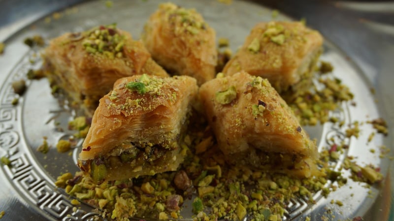 Pistachio Rosewater Baklava